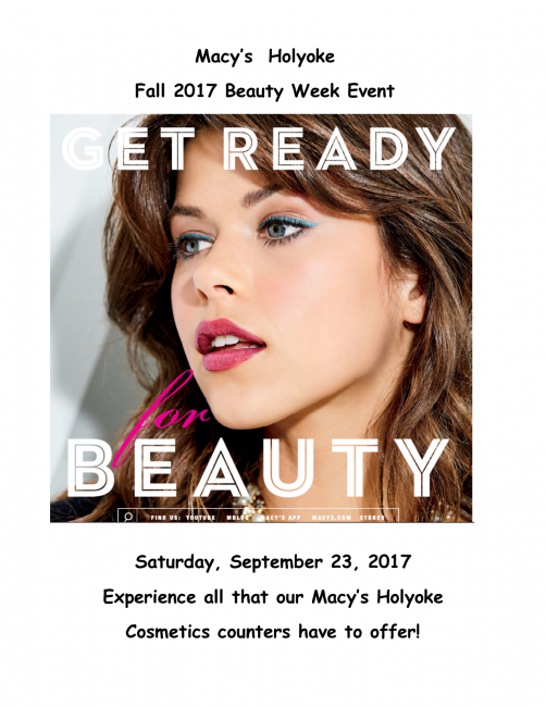 Macy&#39;s Fall 2017 Beauty Week Event! - Holyoke Mall