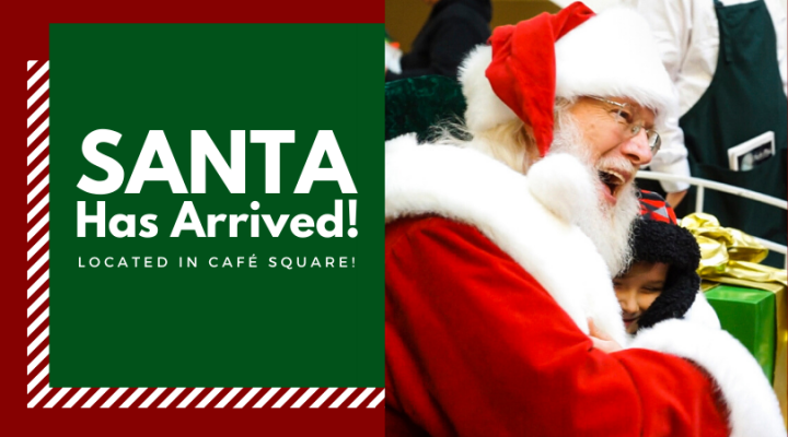 Santa has arrived header Santa has arrived header