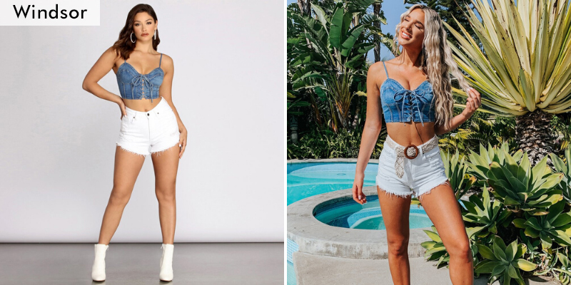 Sweetheart Corset Top High Wasted Shorts Sweetheart Corset Top High Wasted Shorts