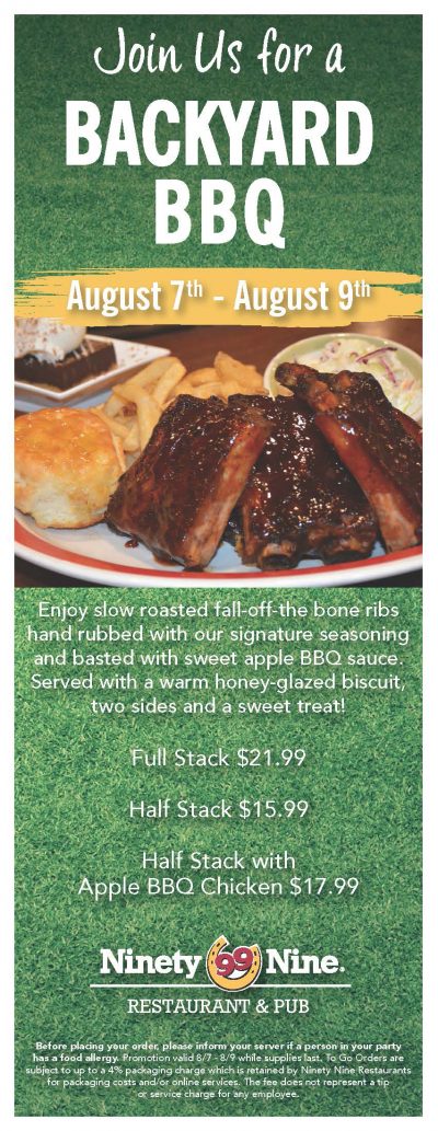 99 Restaurant Pop Up Backyard BBQ