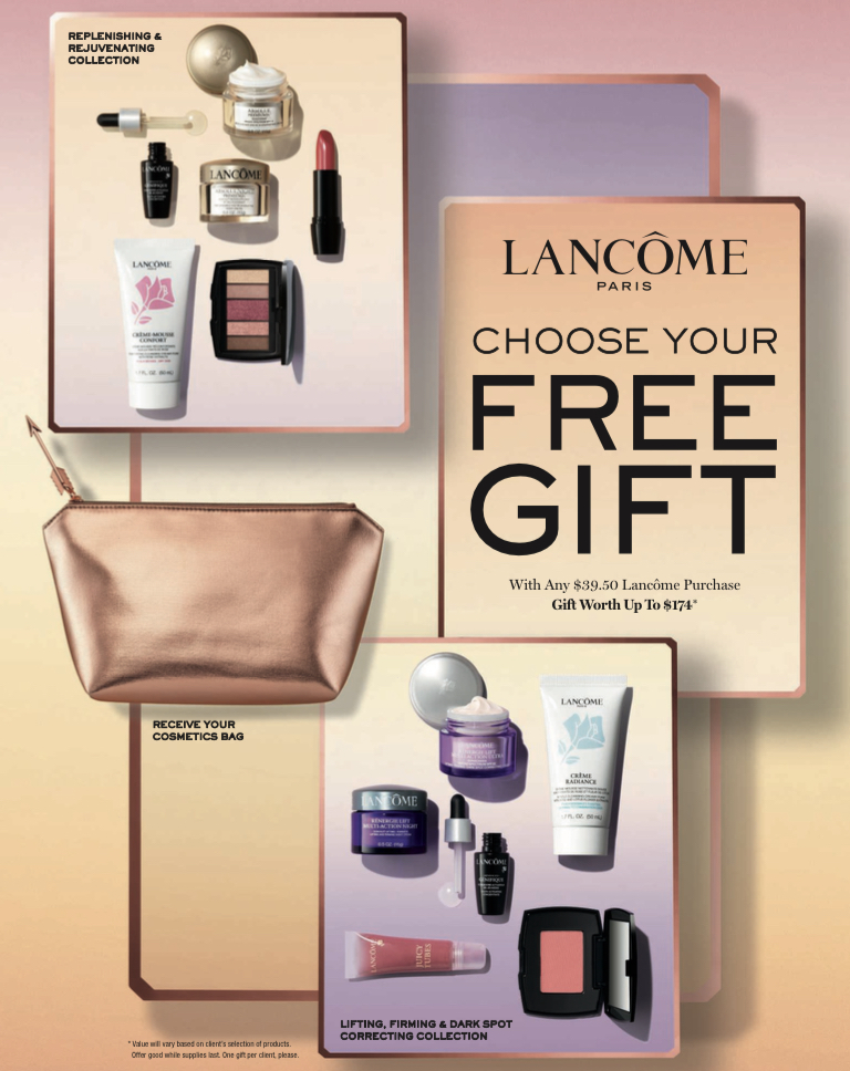 Lancôme Free Gift with Purchase Holyoke Mall