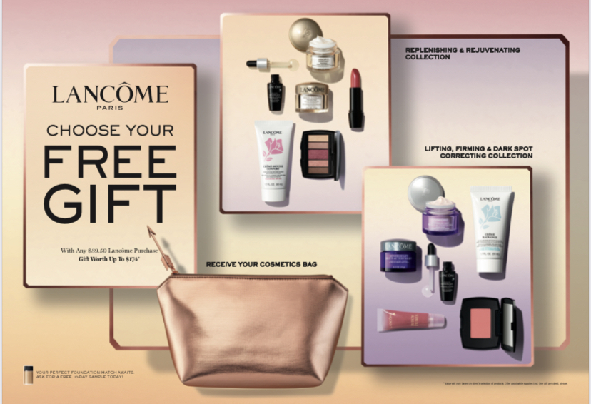 With any $37.50 Lancôme purchase, you will receive a 7-piece customizable gift set of your choice!
