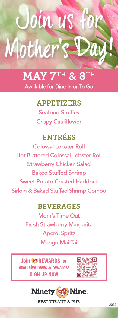 Mothers Day Menu Mothers Day Menu