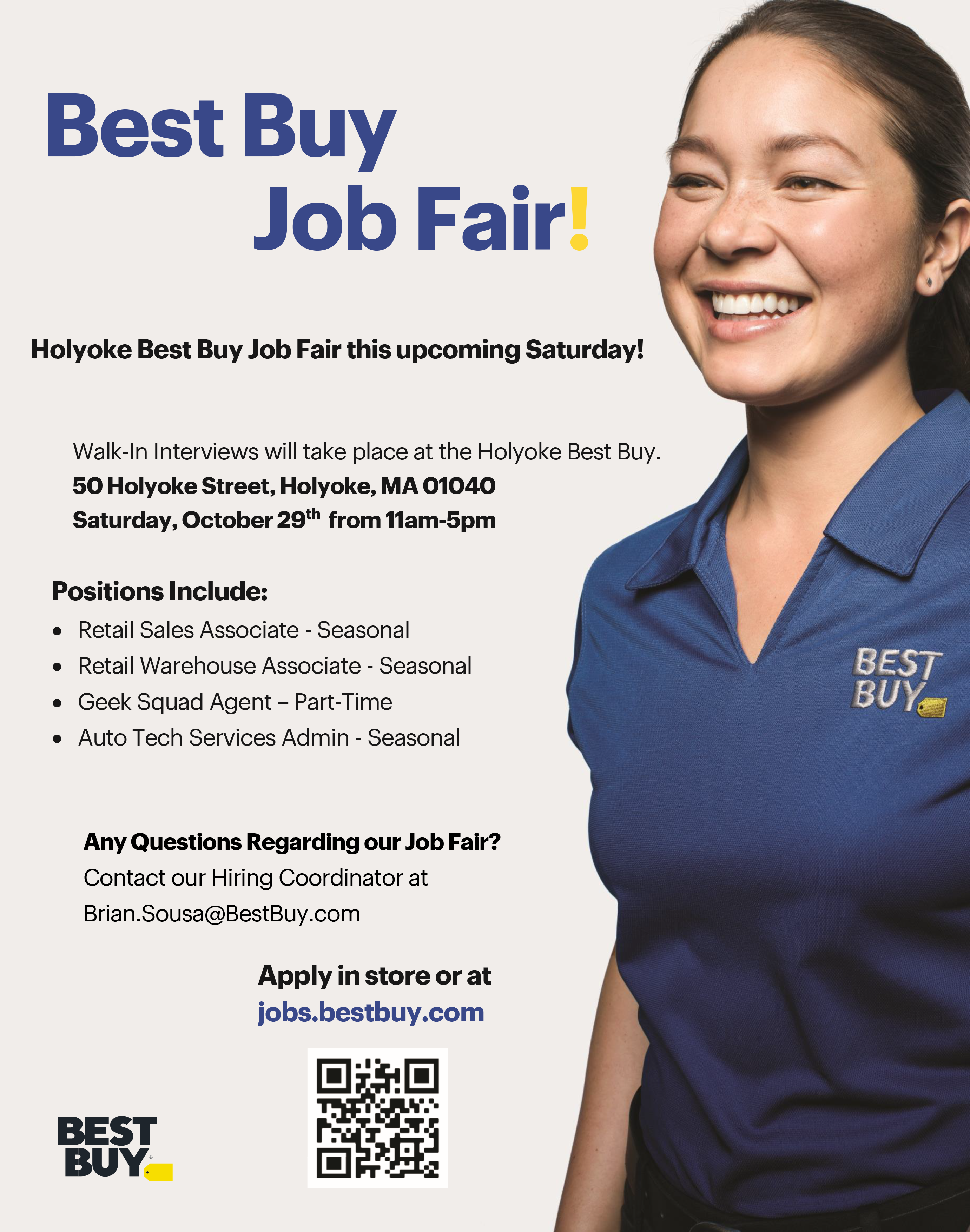Best Buy Holyoke Job Fair Flyer