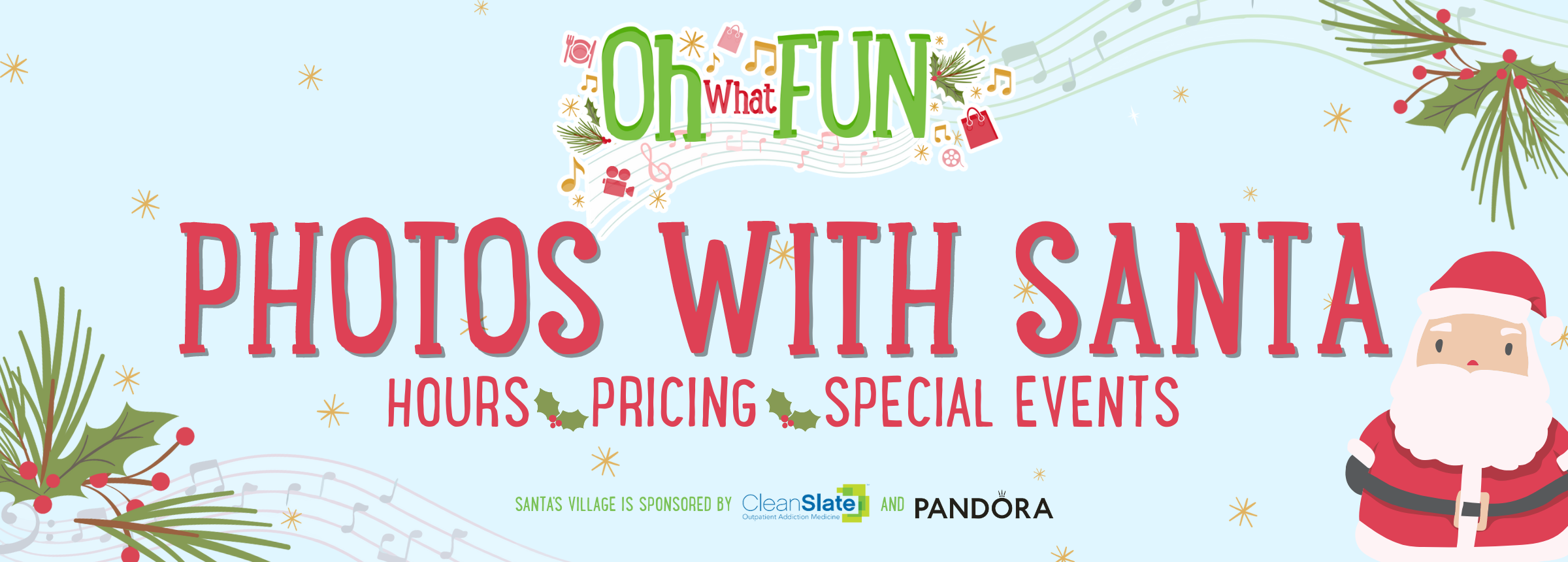 Photos with Santa: hours, pricing, special events