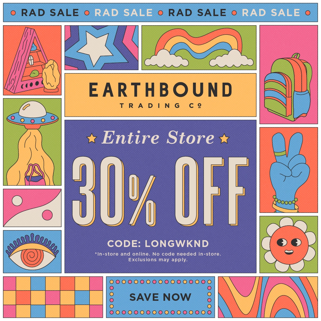 Earthbound Trading Co. 30% off entire store
