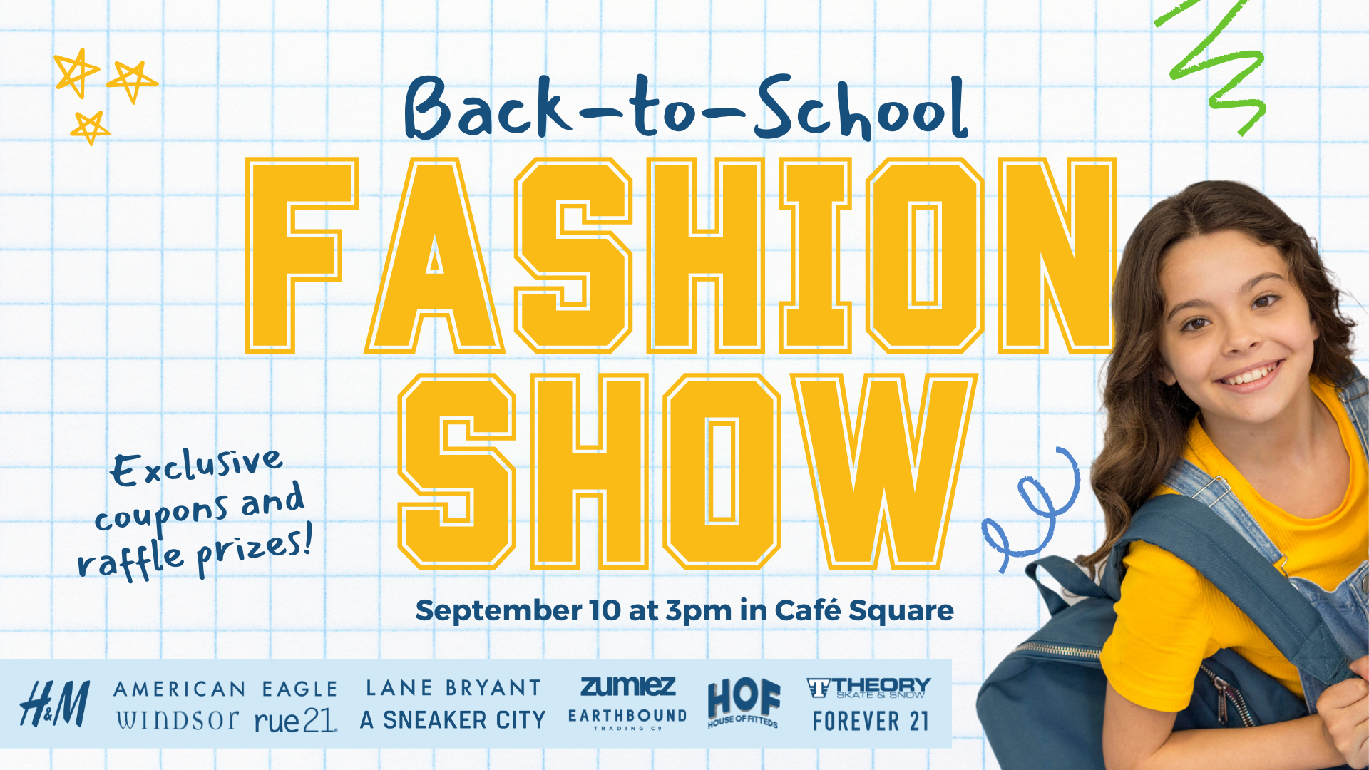 Holyoke Mall Back-to-School Fashion Show September 10 at 3PM in Café Square