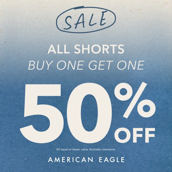 American Eagle Outfitters Campaign 61 American Eagle All Shorts Buy One Get One 50 Off EN 1280x1280 1