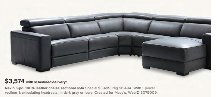 NEVIO SECTIONAL BHS