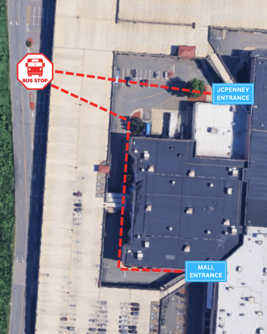 PVTA Temporary Relocation Map Visual